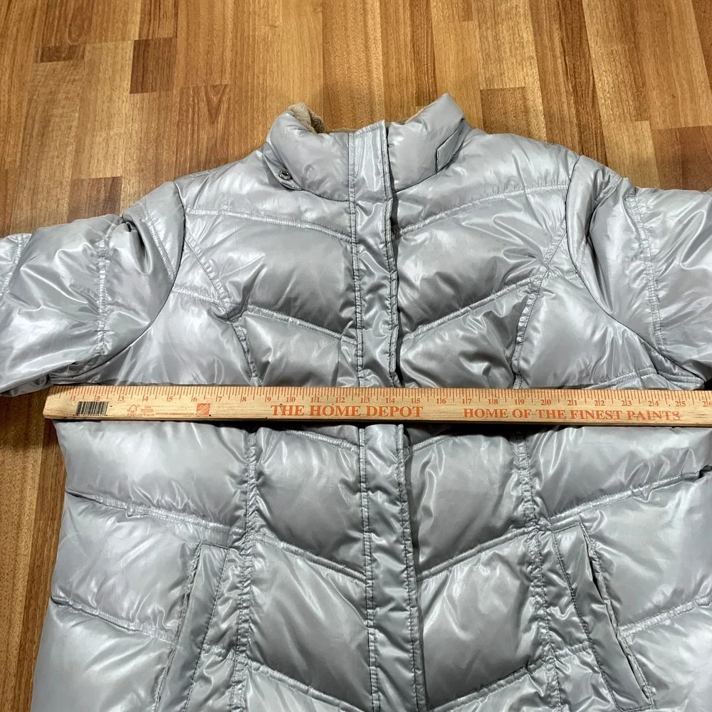 Tommy Hilfiger Jacket Mens XXL Silver Puffer Full Zip Casual Outdoor Hiking Coat